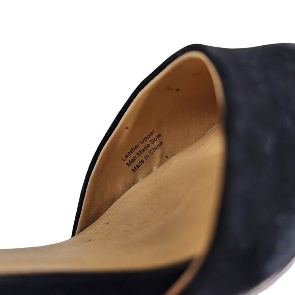 Joes Jeans Womens Laney Heels Size 7 Black Suede Leather Ankle Wrap Classic Sexy - Picture 8 of 9